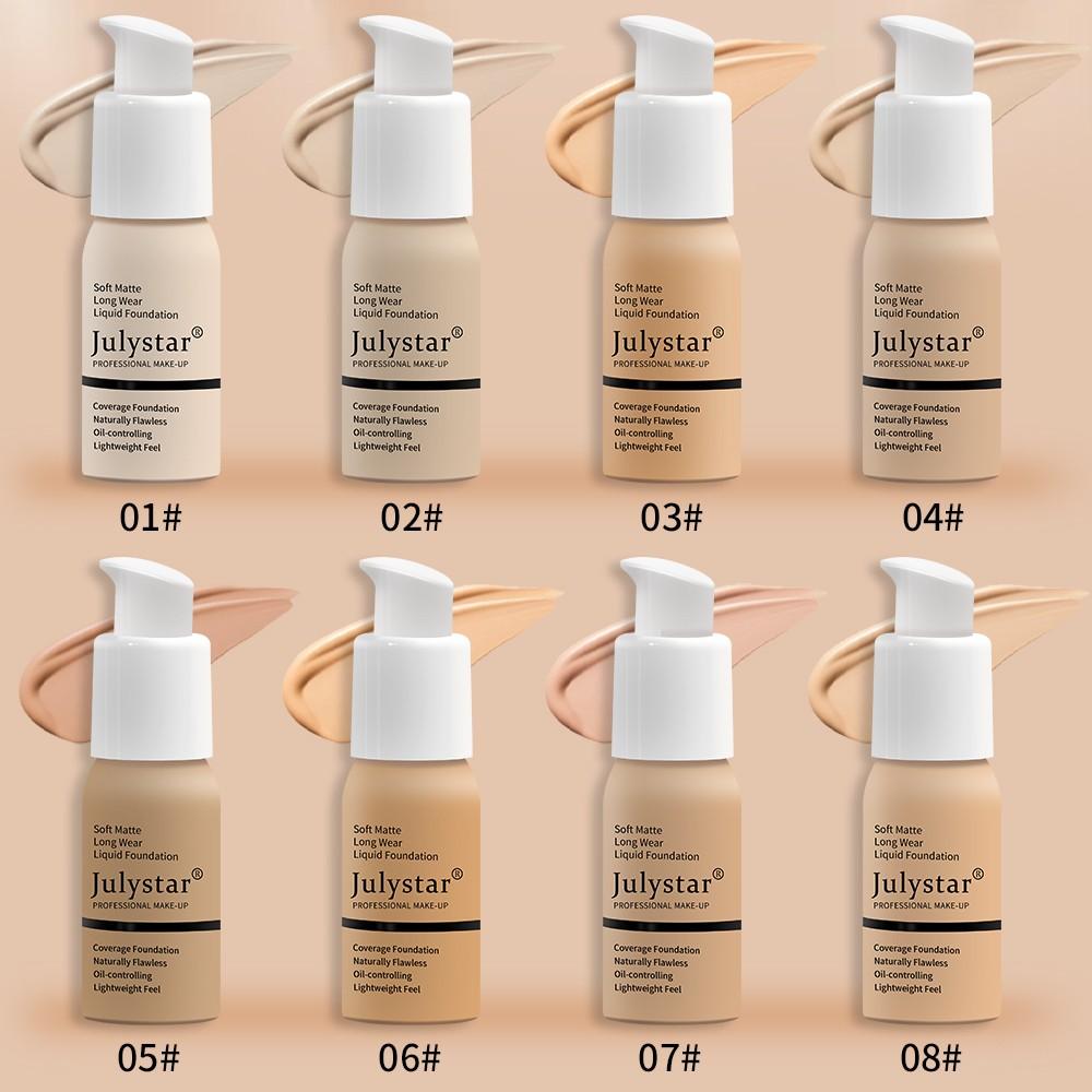 High Coverage Matte Foundation, Oil Control, Waterproof, Long-Lasting, Non-Shedding, Lightweight, 30ML X 3, Multi-Pack Cosmetics