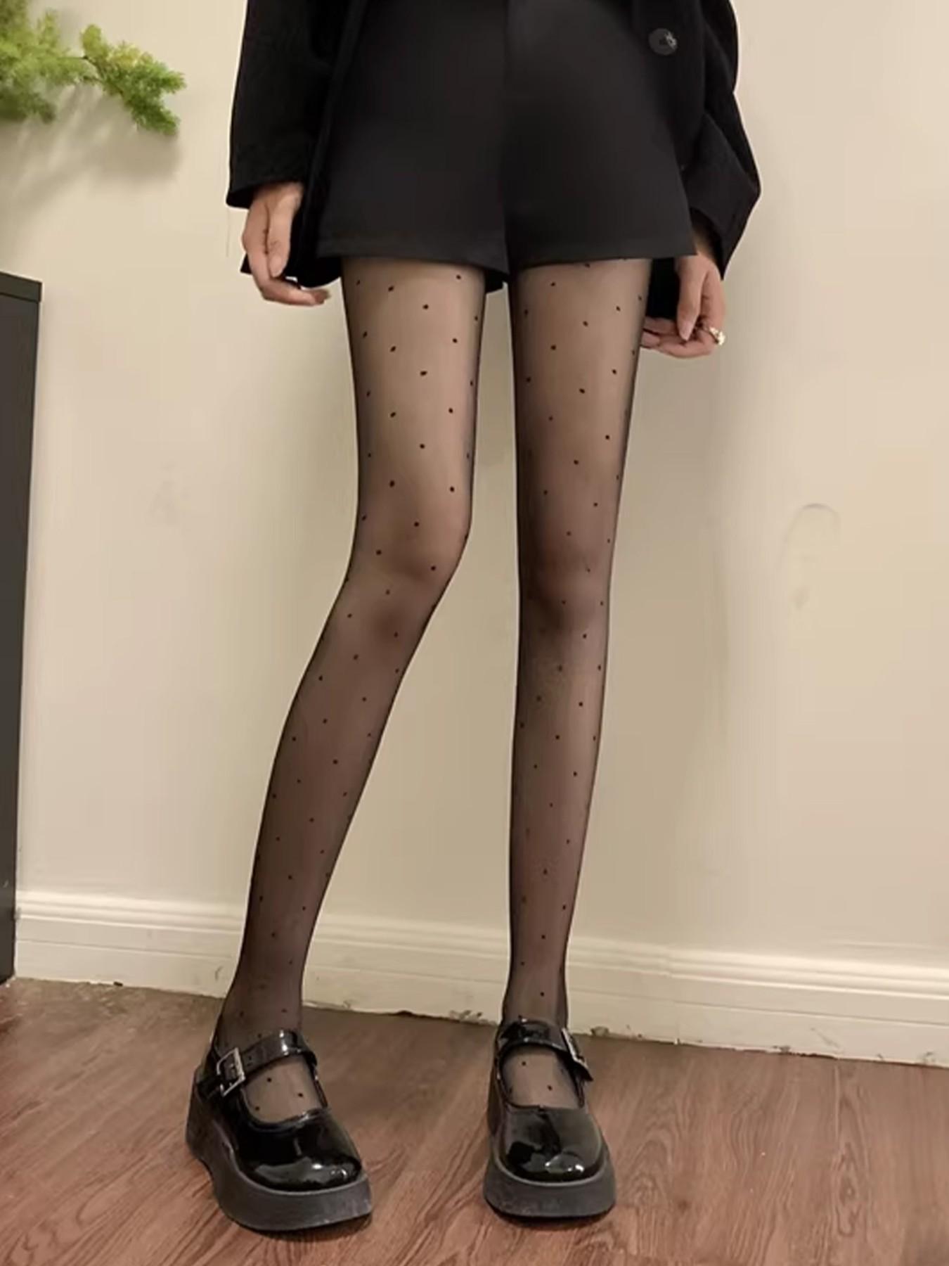 High Elasticity Silver Color Butterfly Pattern Silk Pantyhose, Slim-Fitting Sheer Stockings for All Seasons, Fashionable High Waist Socks