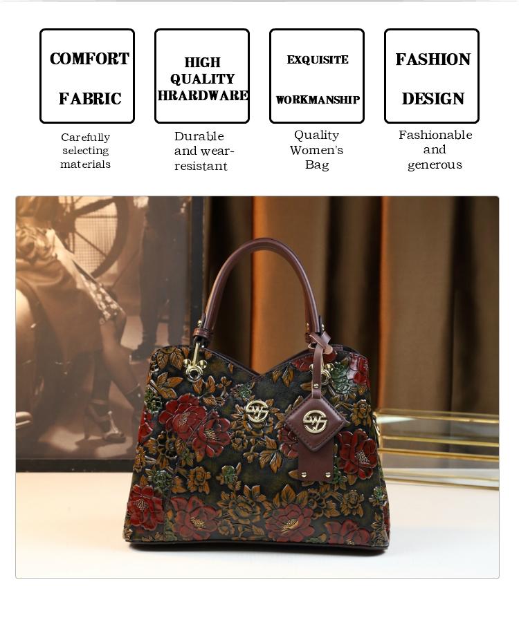 Vintage Commuter Classic Floral Design Handbag, Premium Shoulder Bag for Women, Fashion Crossbody Bag, Stylish and Durable
