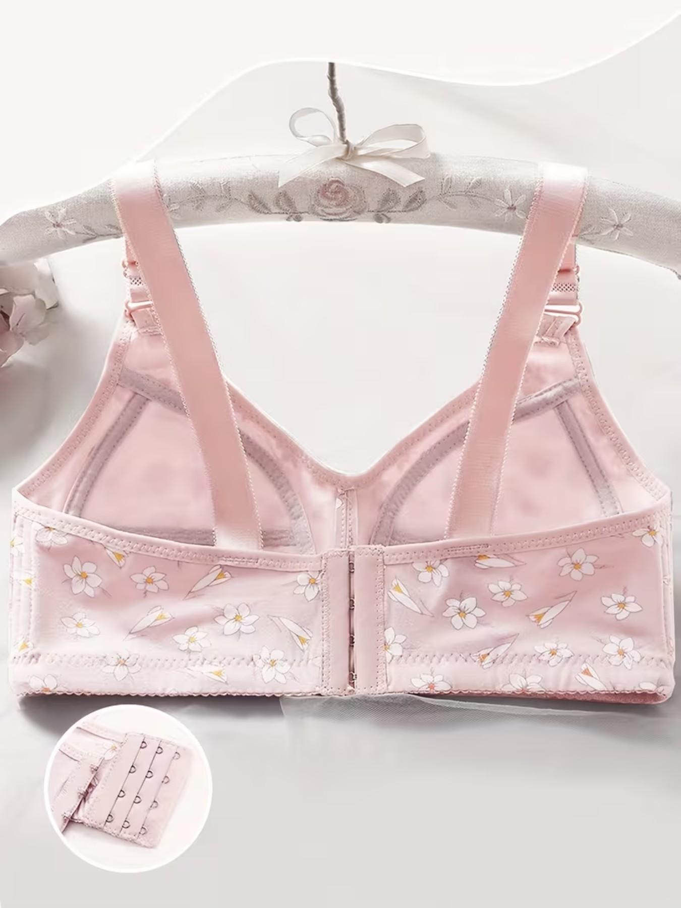 Ultimate Comfort Wireless Bra Set, Fashionable Print Design, Medium Support, Full Coverage, Casual Style, All Seasons, Everyday, Multiple Sizes Available, Underwear