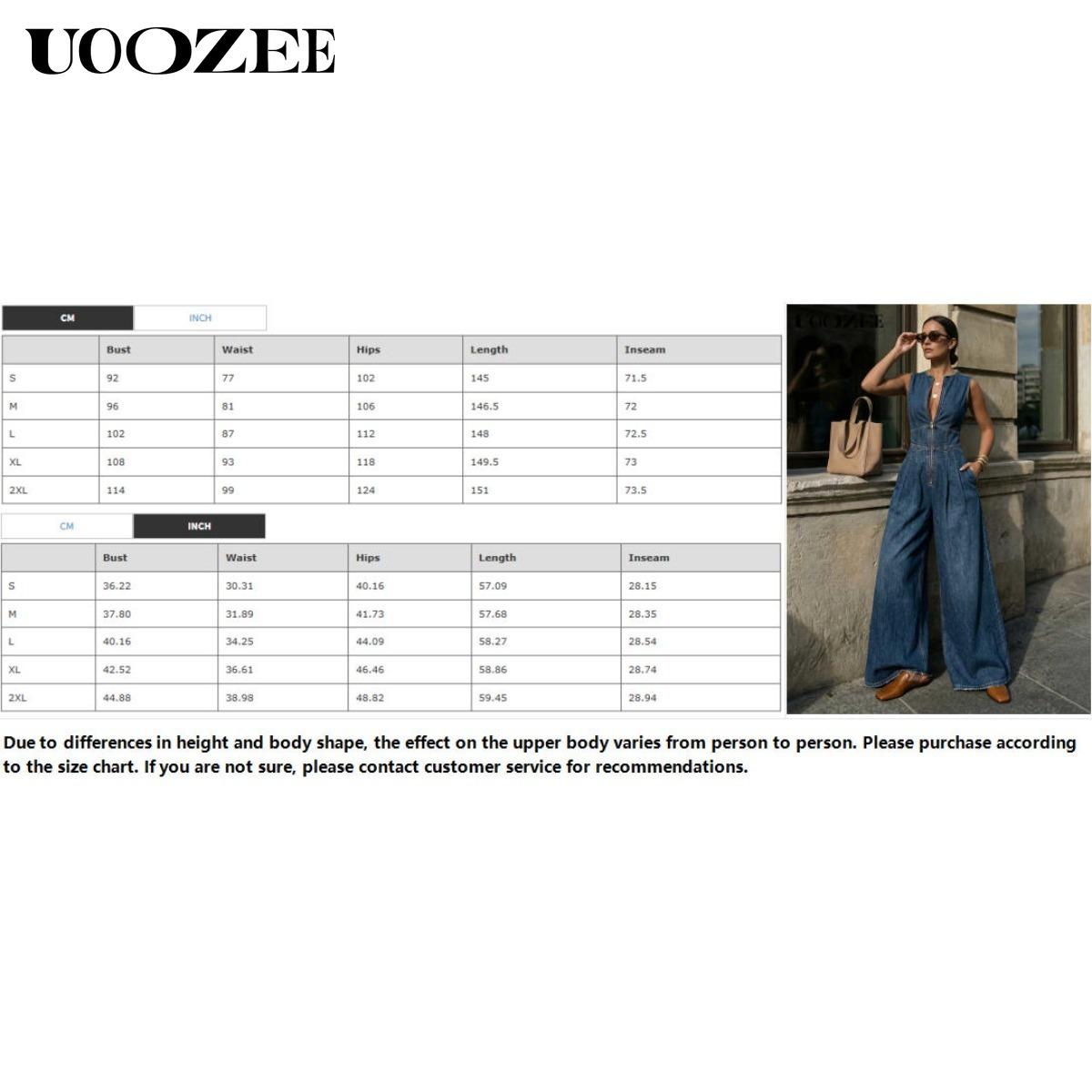 UOOZEE Women's New Summer Vintage Sleeveless Denim Wide Leg Jumpsuit, High Waist Front Zip Denim Overalls with Pockets, Zip Front Casual Jumpsuit for Tall Women(One Size Up Recommended for C - Cup and Above),summervibes