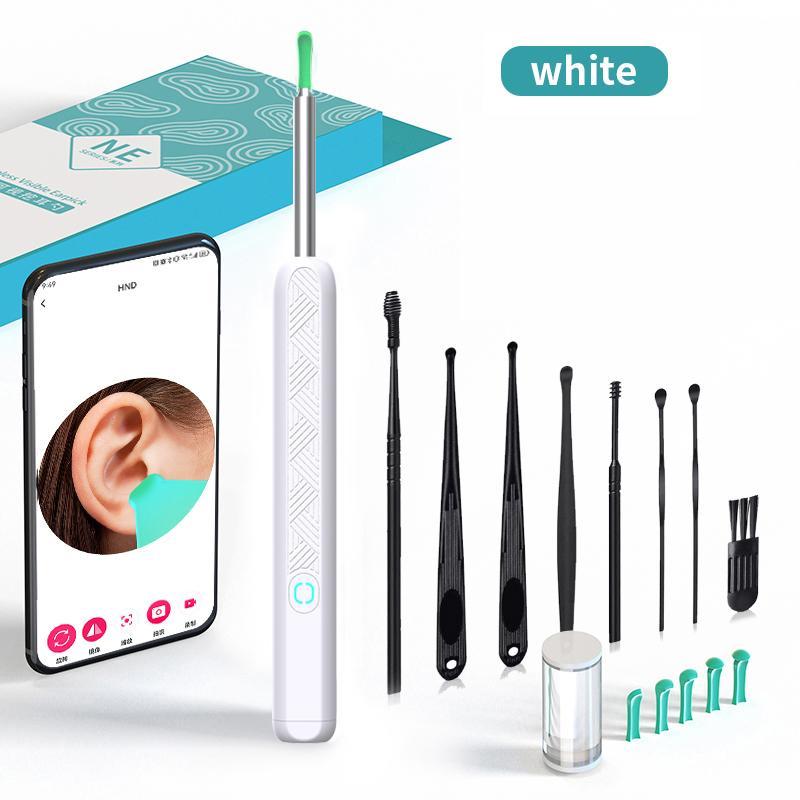Rechargeable Earwax Removal Tool Kit with 360° Wide Angle Camera, Waterproof, Type-C Charging, Portable Ear Cleaner for iPhone & Android