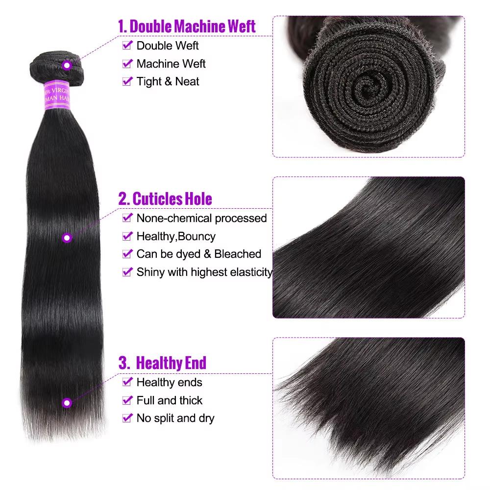 13x4 Ear To Ear Lace Frontal With Bundles Straight Bundles With Frontal Raw Human Hair Bundles With Frontal Closure SpringStatements