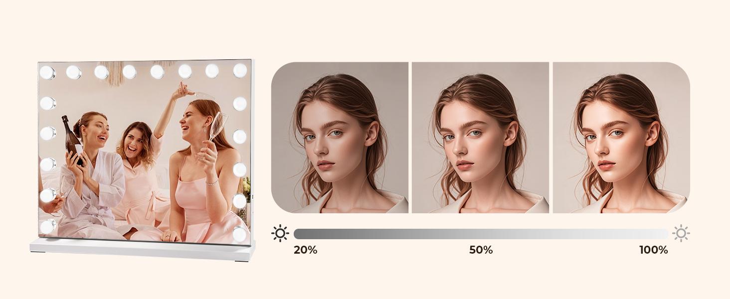 Makeup Mirror with Dimmable Bulbs with 10xMagnifier,portable makeup,3Color Lighting Modes,Detachable,Luxury Home LED Gift Decorations for College Dormitory Fixtures, Locker Rooms and Bedrooms,Perfect Gift for Girlfriends, Moms,hollywood makeup mirror