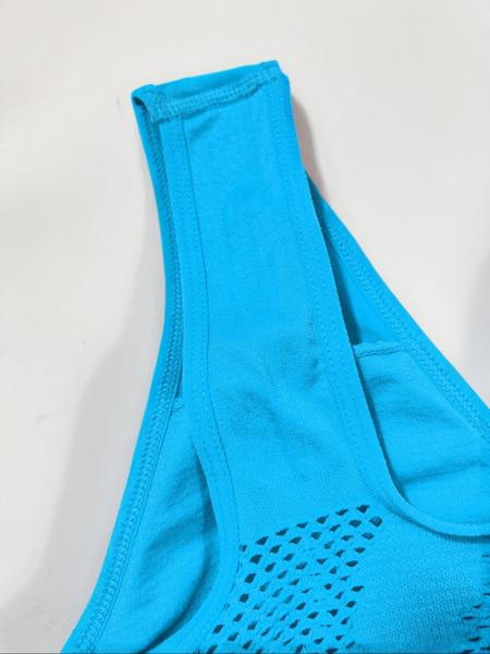 Plus Size Women's Plain Hollow Out Wireless Seamless Bra, No Padding,Breathable Comfortable Shockproof Bra for Daily Wear, Women's Lingerie for All Seasons