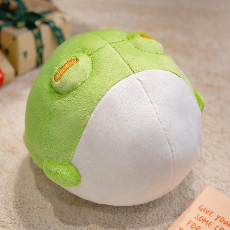 25CM Kawaii Cartoon Anime Round Rolling Frog Animal Lovely Plush Toys Children's Handmade Doll Stuffed Cute Animal Dolls Gifts