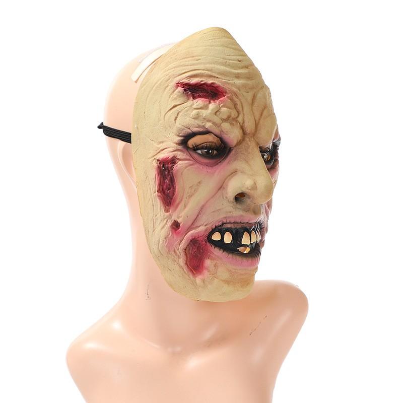 Ultra-Realistic Zombie Mask, Halloween Prank Tool, Reusable Horror Face Mask, Spooky Party Accessory, Twin Pack for Haunted House Fun