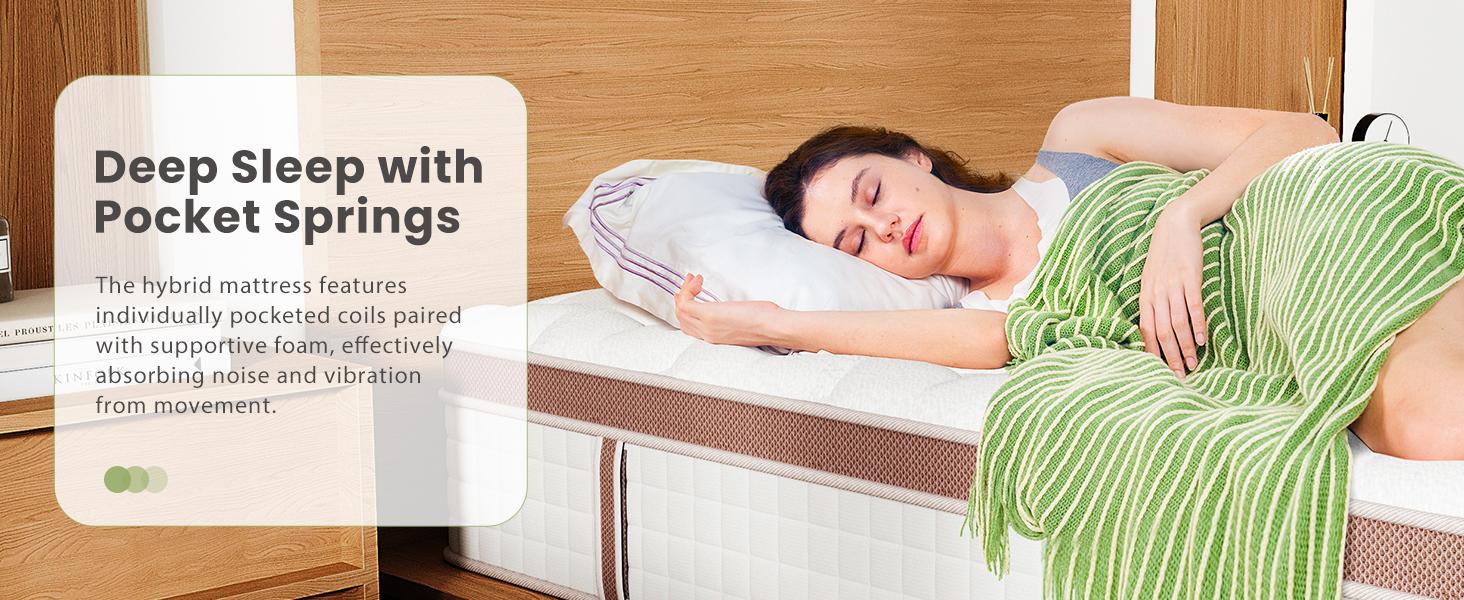 FlexPedic 12-14'' Hybrid Mattress, Full/Queen/King, Extra Firm Gel Memory Foam & Pocket Springs for Pressure Relief & Motion Control, Fiberglass Free