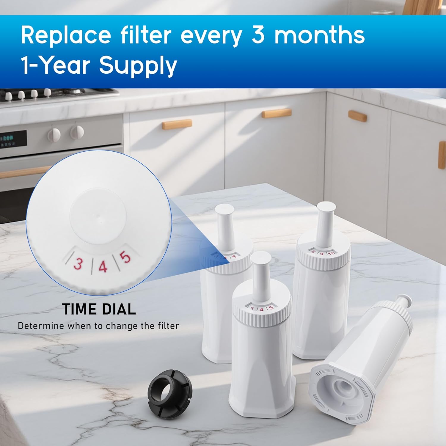 4 Pack Water Filter for Espresso Coffee Machine Replacement, for Bes880 BES878 BES990 BES980 BES920, Compare to Part #BES008WHT0NUC1, Bambino Claro Swiss Sage 4 Pack Water Filter for Espresso Coffee Machine Replacement, for Bes880 BES878 BES990 BES980 BES920, Compare to Part #BES008WHT0NUC1, Bambino Claro Swiss Sage