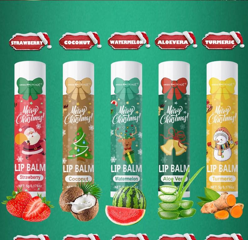 30pcs Lip Balm Set, Lip Moisturizer, Moisturizing Deep Hydration, Christmas Gift for Women, Travel Size Lotion, Non-Toxic, Long-Lasting, 5 Pieces/box