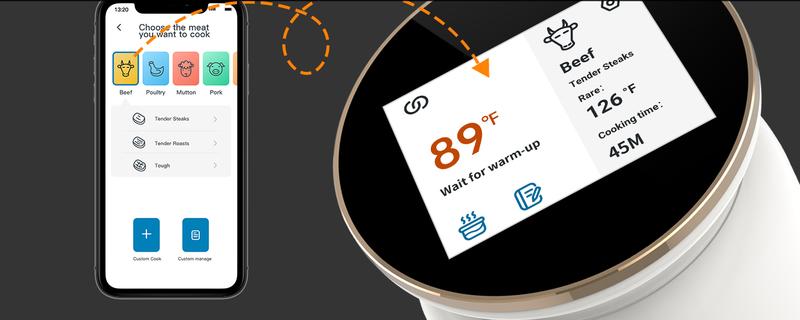 INKBIRD WiFi Sous Vide Machine, 1000 Watts Sous Vide Cooker, 3D Water Circulation  Heating,alarm and reservation functions, holiday gifts