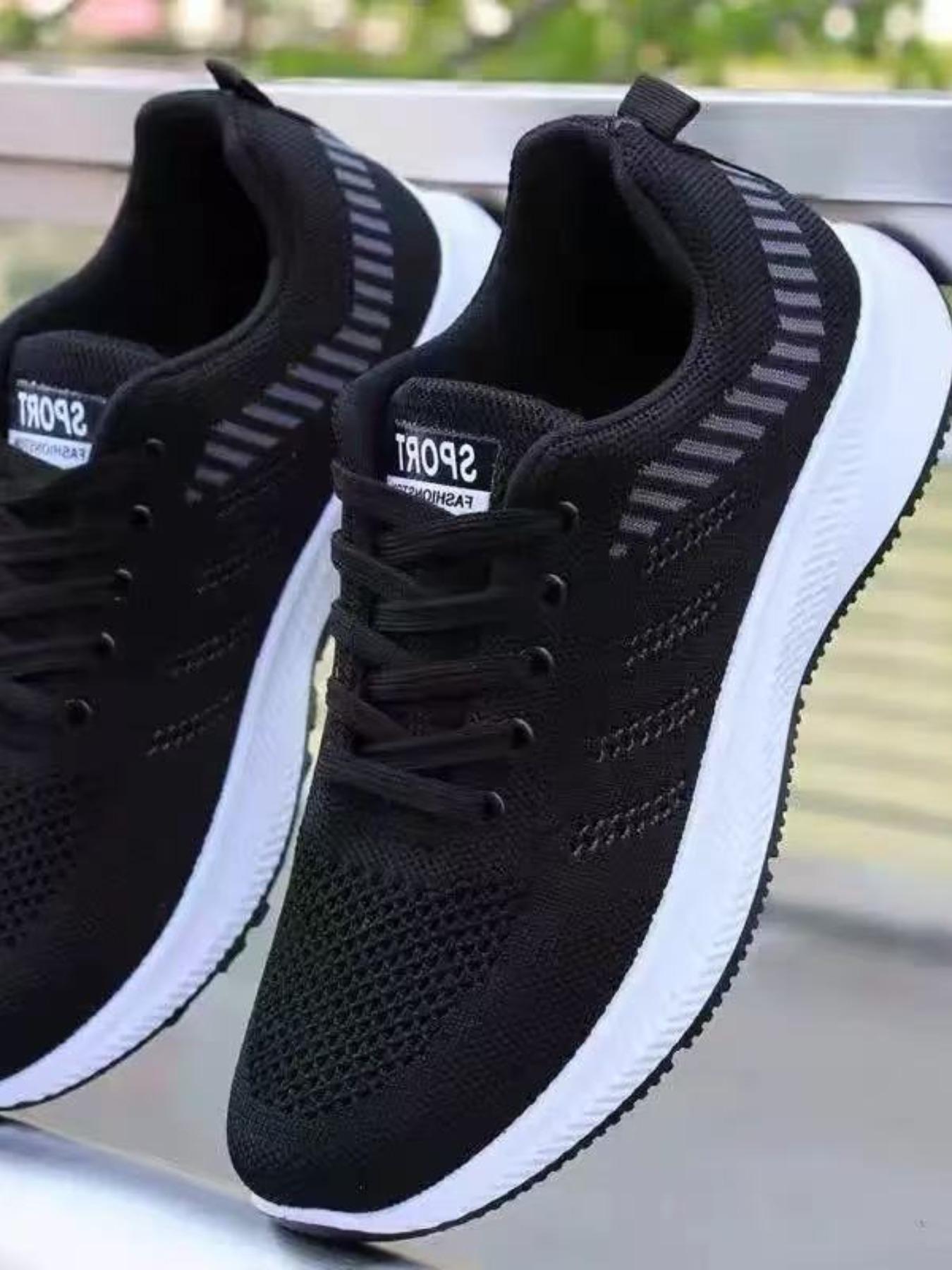 Summer Men's Fashion Sport Casual Shoes, Flyknit Mesh Lightweight Breathable Men's Shoes, Anti-Slip Durable Daily Outdoor Hiking Shoes