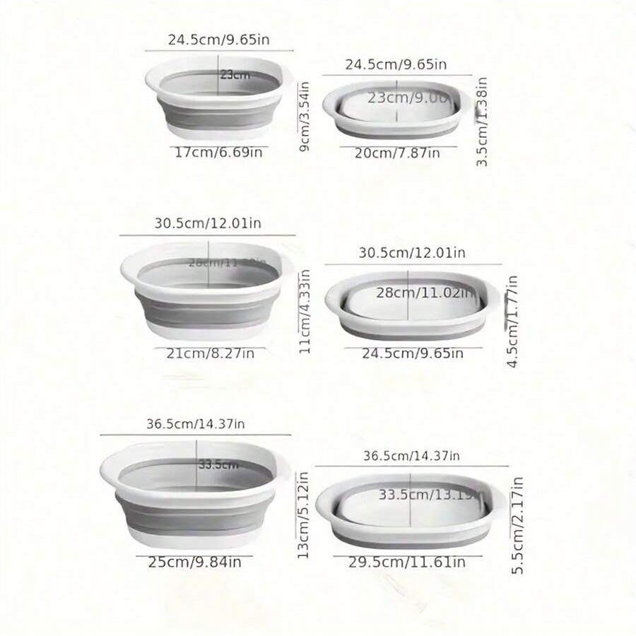 Portable Foldable Water Cube Set, Plastic Baby Bathtub, Laundry Basket, Bathroom Organizer, Storage Basket, Kitchen Accessories