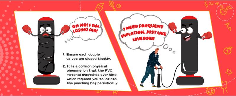 QPAU 66 Inch Inflatable Kids Punching Bag Toy with Boxing Gloves for Ages 6-12 Christmas Gifts for Boys & Girls Ideal for Karate Taekwondo MMA Exercise Strengthening Fun Family Time - Energy