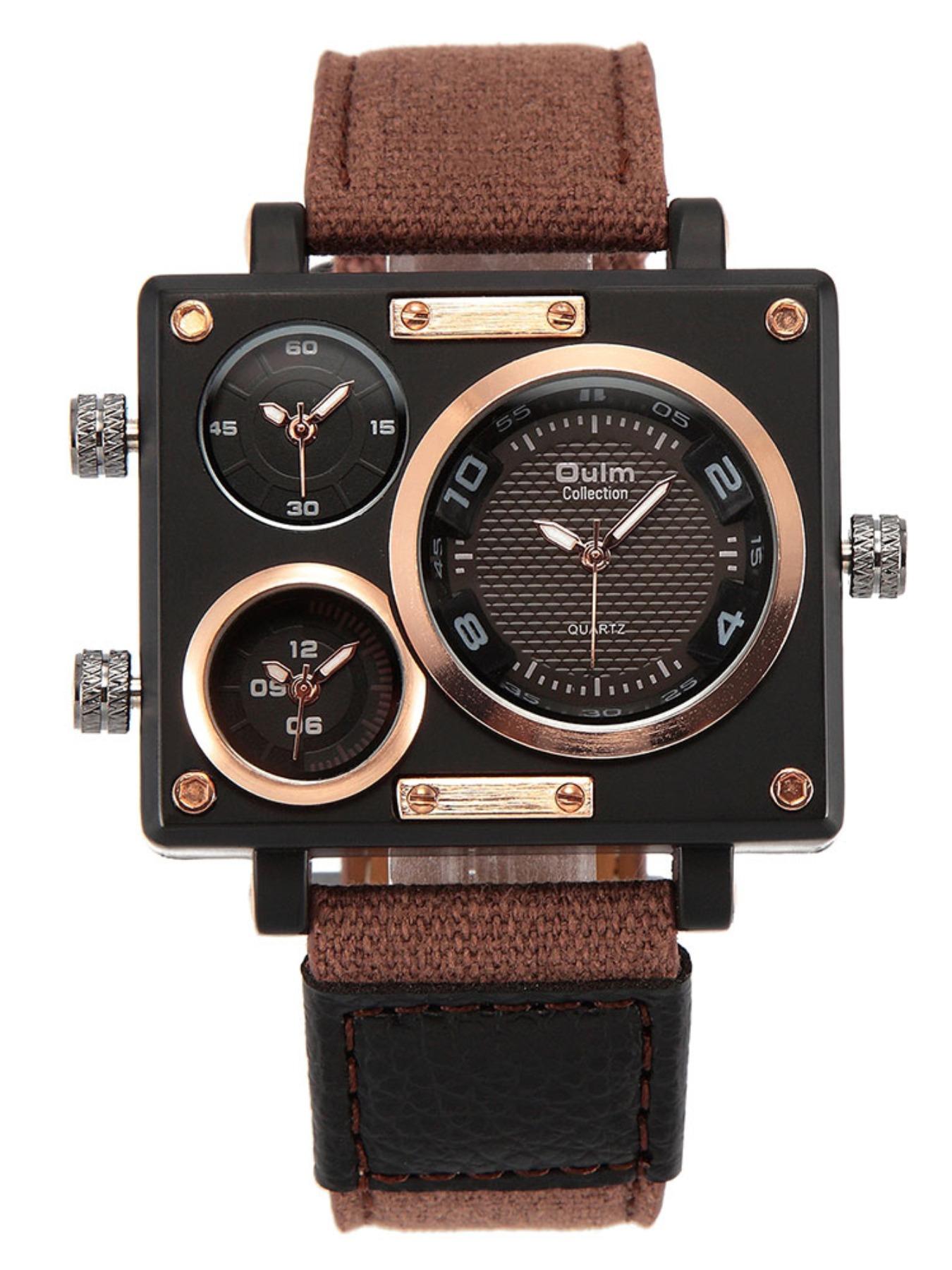 Men's Business Fashion Square Dial Quartz Watch, with Box, 2024 New Style Fashion Multifunction Watch for Party, Trendy All-match & Exquisite Watch for Birthday Gift, Trendy Multifunctional Watch, Business Fashion Watches