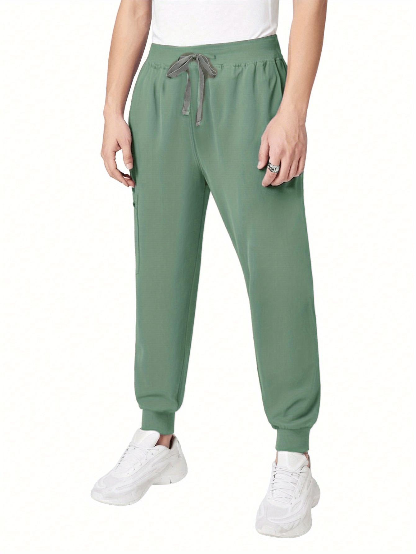 Mens M-edical Scrubs Set Short Sleeve Hand Washing Uniform Breathable D-ental Doctor S-urgical Workwear Outfit