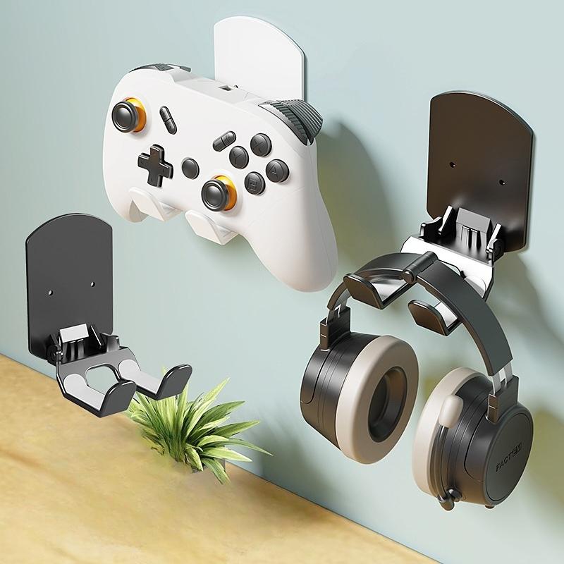 2 Pack Controller Stand Wall Mount for Gamers No Wall Damage Hanging Headphones Holder ABS Material Console Controller Accessories Game Accessories