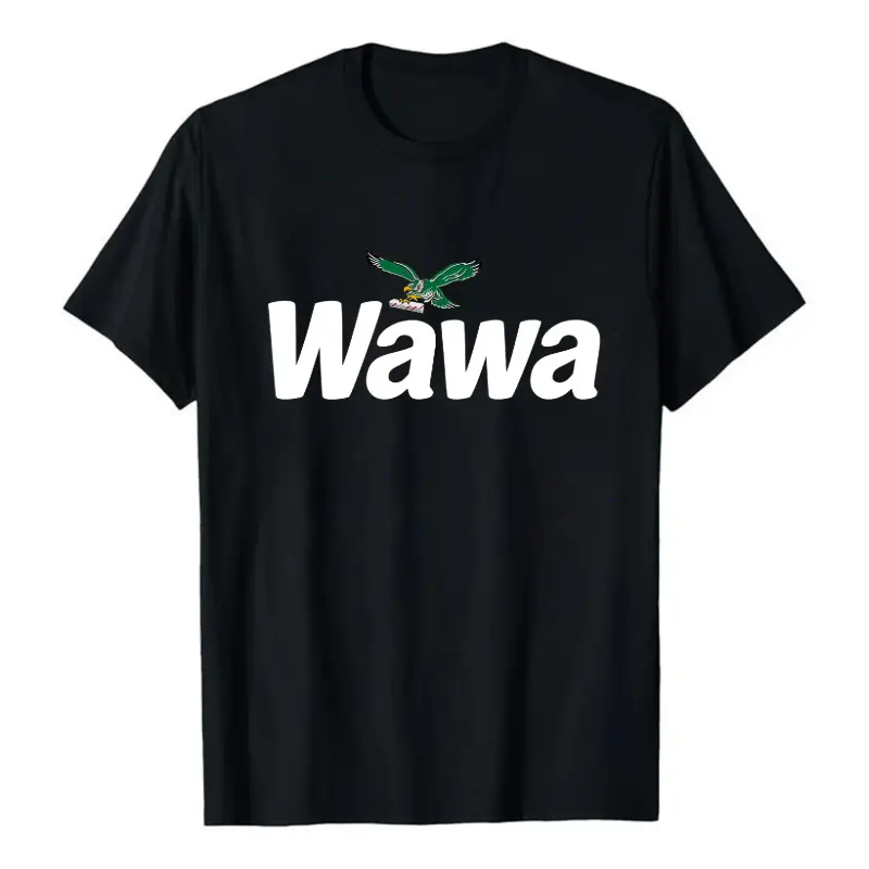 Unisex Wawa Eagles Football Team Graphic T-Shirt, 100% Cotton Game Day Sports Lover Casual Tee, Perfect Gift for Eagles Fans