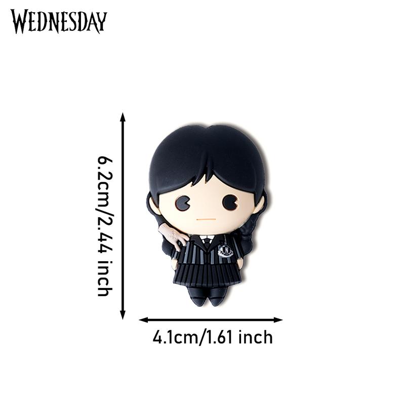 1pc Wednesday Officially Licensed Wednesday Fridge Magnets Cute Cartoon Figural Magnets for Locker Decorative Magnets for Refrigerator Office Kitchen Blackboard Gift for Family and Friend for Birthday Christmas