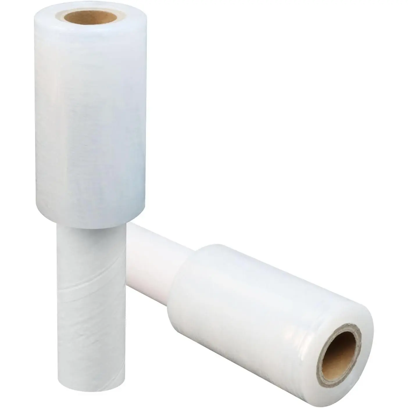 80 Gauge 4" × 500 ft Stretch Film Shrink Wrap Rolls with Handle for Packaging Moving Storage Wrapping