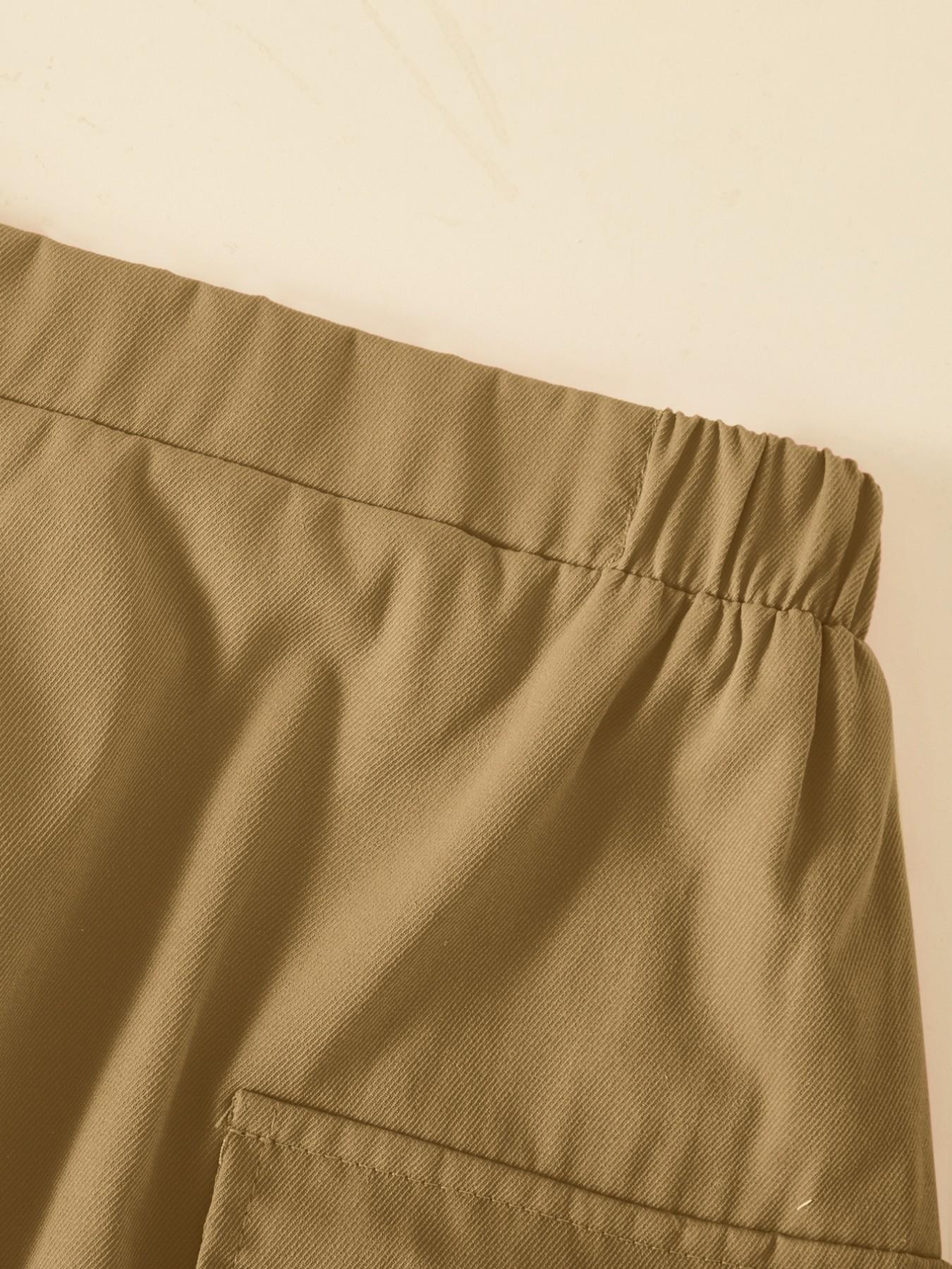 2-Pack Spring Summer New Workwear Short Skirts, Large Pockets, Cute Knee-Length Skirts for Girls, Versatile and Sweet Style