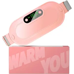 Heating Pad for Period Cramps, Portable Cordless Fast Heated Pad, Electric Belly Wrap Belt with 3 Heat Levels & 4 Massage Modes, Menstrual Back Belly Pain Relief Warm Gifts for Women Girls