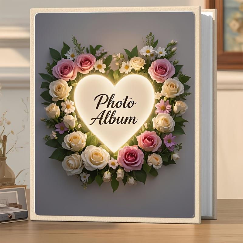 6 Inch Photo Album Holds 200 Photos, Simple Storage Book Creative Insert Style, Family Memory Book, Perfect Gift for Easter Halloween Thanksgiving