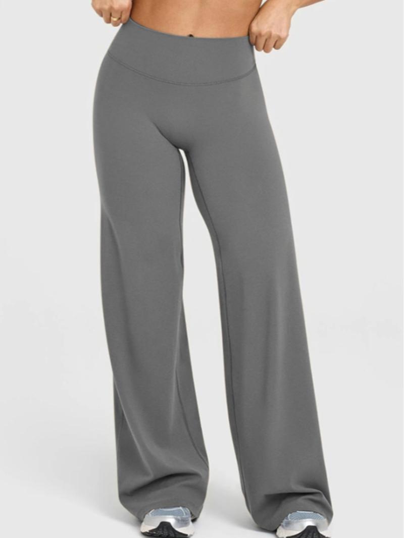 Women's High Waist Bell Bottoms Casual Flare Leg, Fall Winter Sporty Pants, Tummy Control Butt Lifting, High Elasticity Outdoor Casual Wear