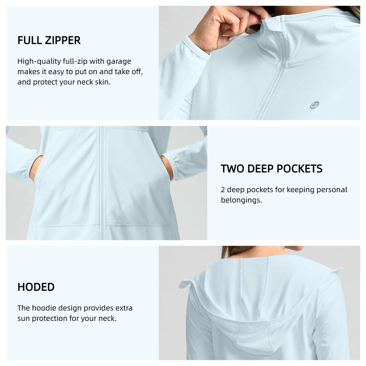 G Gradual Women's UPF 50+ Sun Protection Swim Crochet Bikini Cover Up Hoodie Long Jacket SPF Lightweight Beach Cover Ups for Women SpringStatements