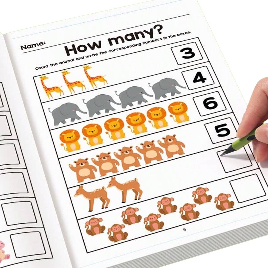 Math Interactive Workbook: Number Tracking, Addition & Subtraction, Early Education, Home or Classroom Use, Basic Arithmetic Skills