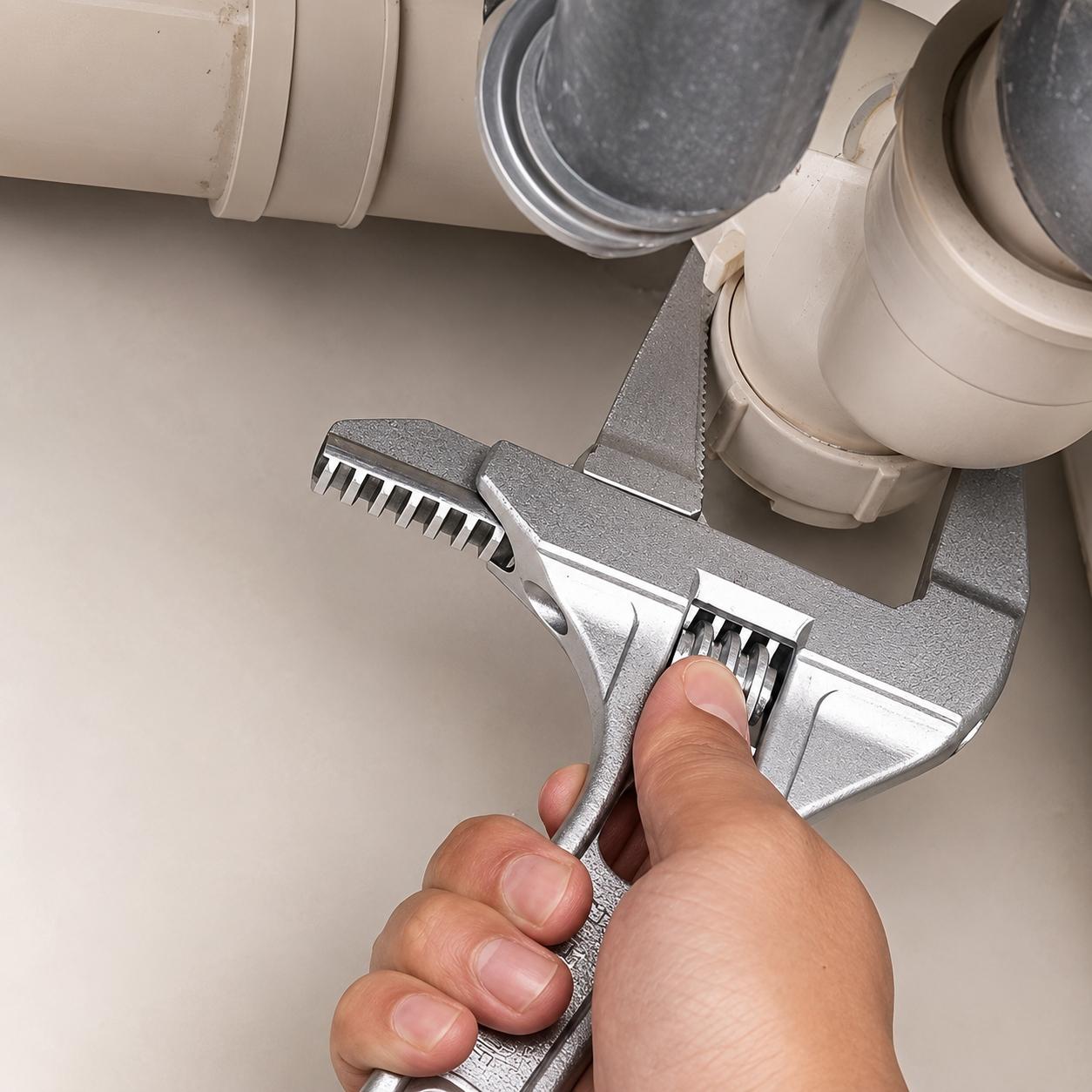 Adjustable Open-End Pipe Wrench, Multifunction Aluminum Repair Tool, Short Handle Ergonomic Anti-Slip Universal Wrench, Bathroom Pipe Nut Fastening, Car Radiator Repair & Pipe Installation Kit, Portable Multi-Size Home Wrench
