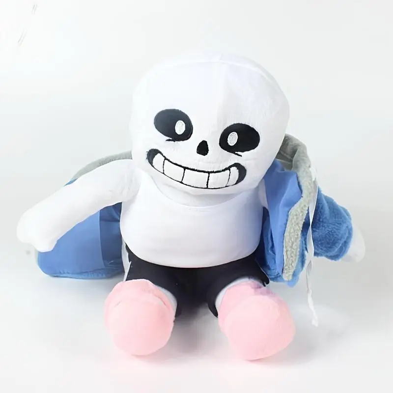 Kawaii Undertale Sans Soft Huggable Stuffed Animal - Cozy Hugging Pillow, Ideal Unisex Gift for Video Game Lovers