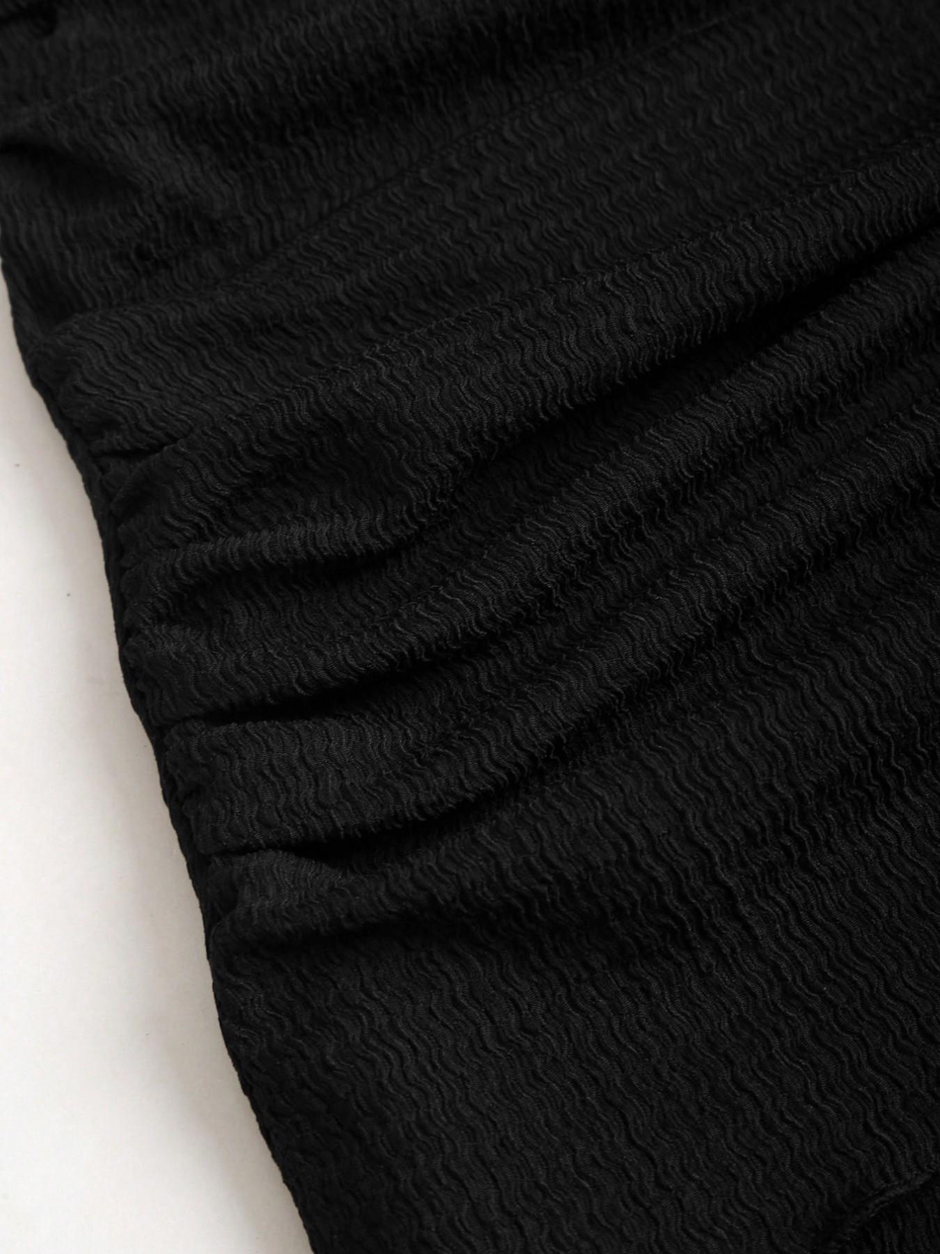 Women's Fashion Solid Color Ruched Halter Dress, Casual Office Wear, Elegant Backless Design, Perfect for Daily Wear, Stylish and Comfortable Dress