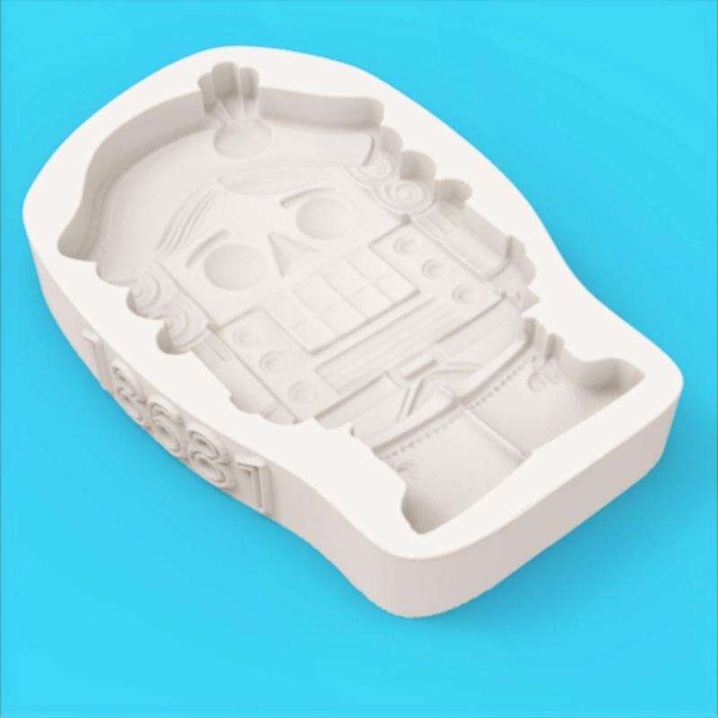 Classic Nutcracker Shape Mold High Precision Holiday Theme Chocolate Fondant Decoration Silicone Mould