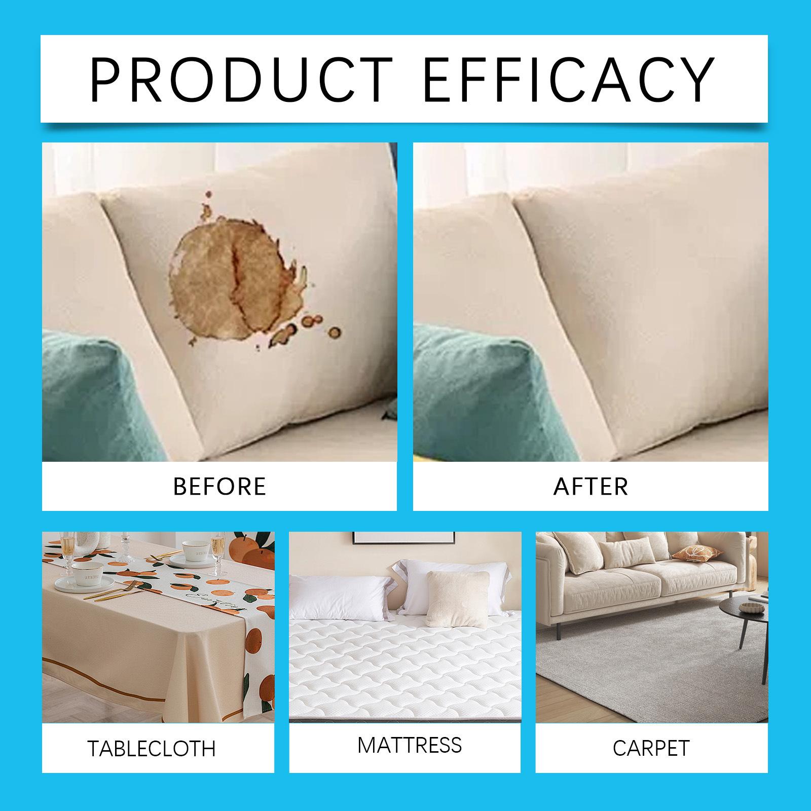 Jakehoe Fabric Cleaner Liquid, Sofa Rug Curtain Stain Remover, Daily Household Foam Cleaning Agent, 120ML, No Pesticide, Non-Prop 65