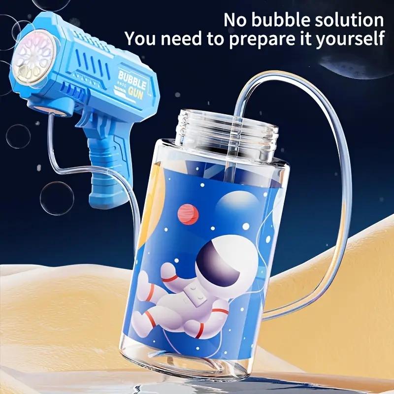Automatic Bubble Blower with LED Light, Handheld Strong Spray, Party Bubble Machine, Automatic Bubble Maker, Outdoor Birthday Party Gift, Christmas Present, Requires 4 Aa Batteries