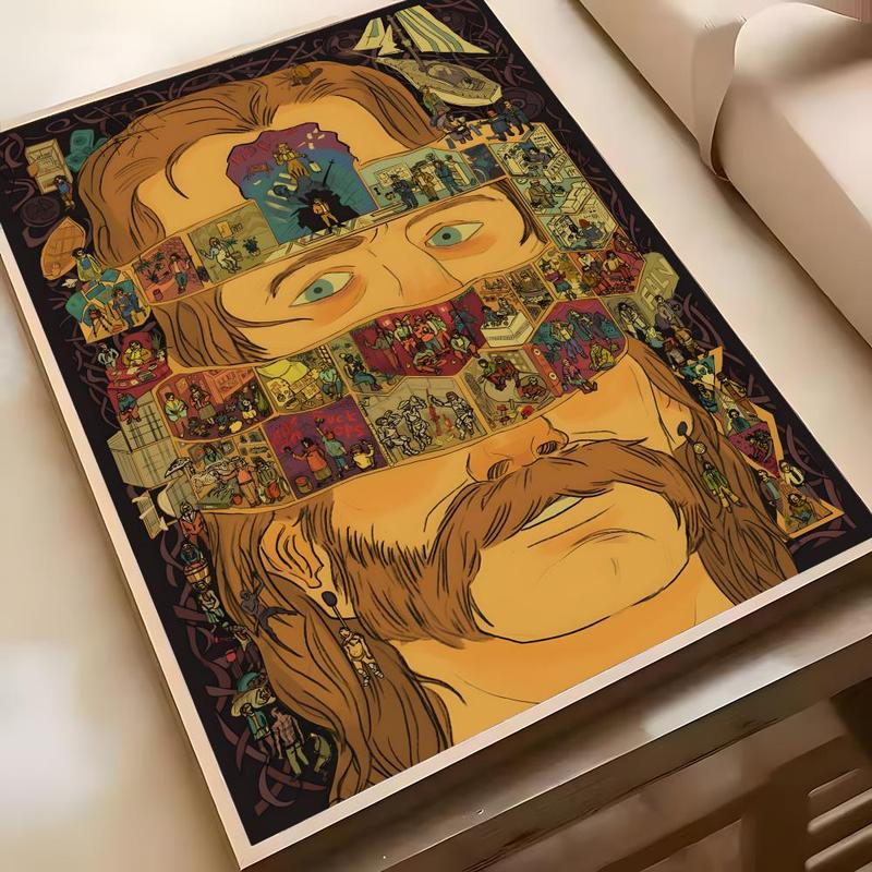 Ad Astra D-Disco Elysium Poster HD Waterproof Self-Adhesive Art Vibrant Wall Print for Living Room Bedroom Bar Parlor Home Decor Gift Fade-Resistant Easy-Apply Durable Dly Artwork