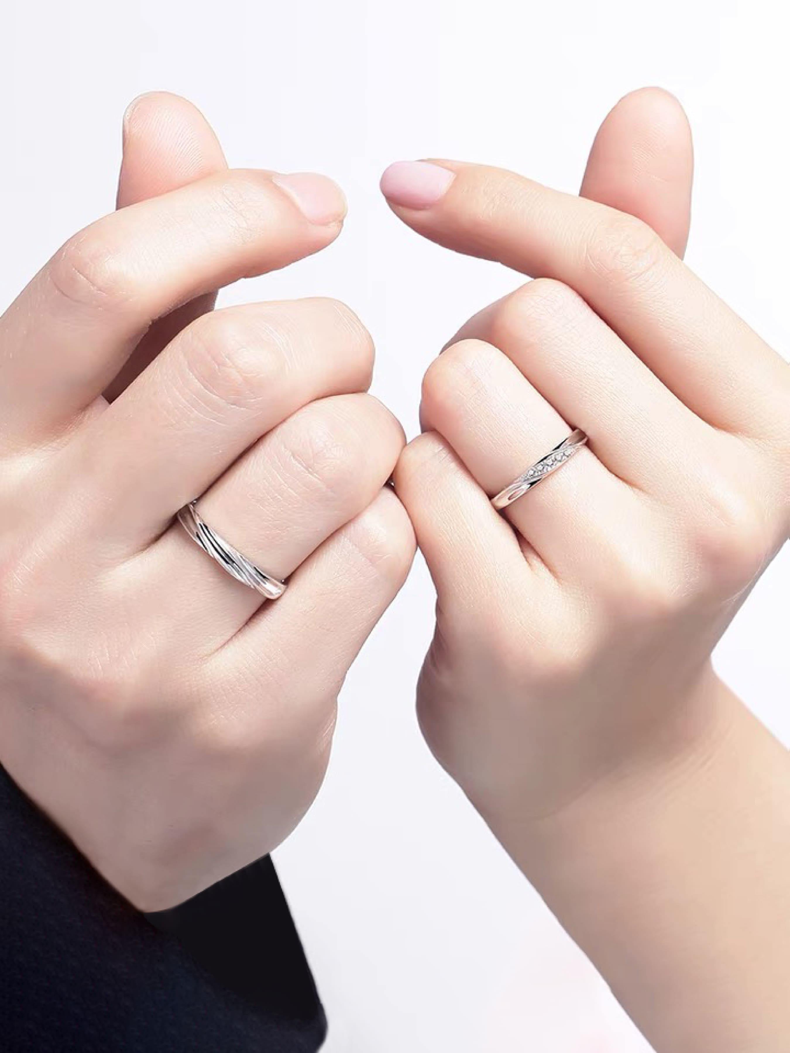 S999 Sterling Silver Couple Ring, Infinity Ring, Adjustable Open Ring, Fashion Jewelry Accessories for Women & Men, Birthday Gift, Anniversary Gift