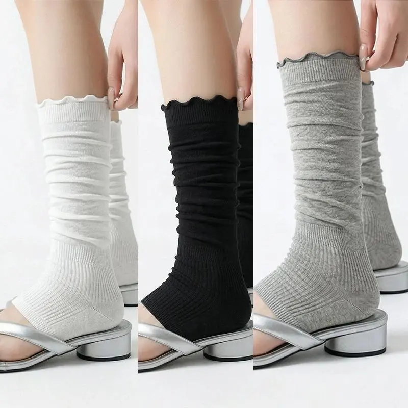 3pairs Ins Korean Summer Thin Stocking Ballet Style Foot Cover Knee Half Leg JK Girls Soft Breathable Socks Women's Stockings
