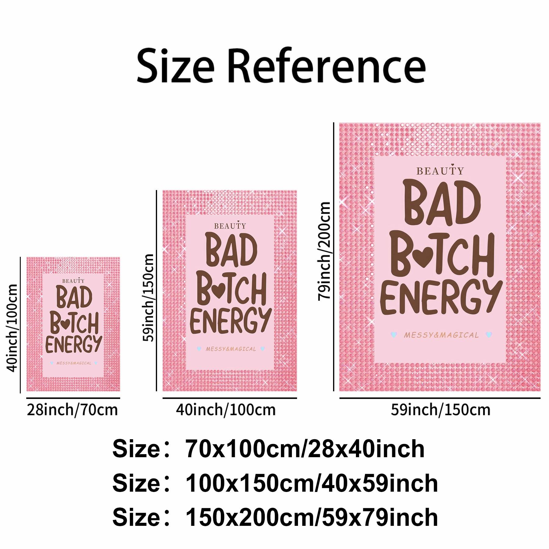 Bad B*tch Energy Flannel Blanket, Cute Sweet Print Warm Throw Blanket, Soft Cozy Nap Blanket for Couch Bed Recliner, All-Purpose Home Decor Gift Blanket