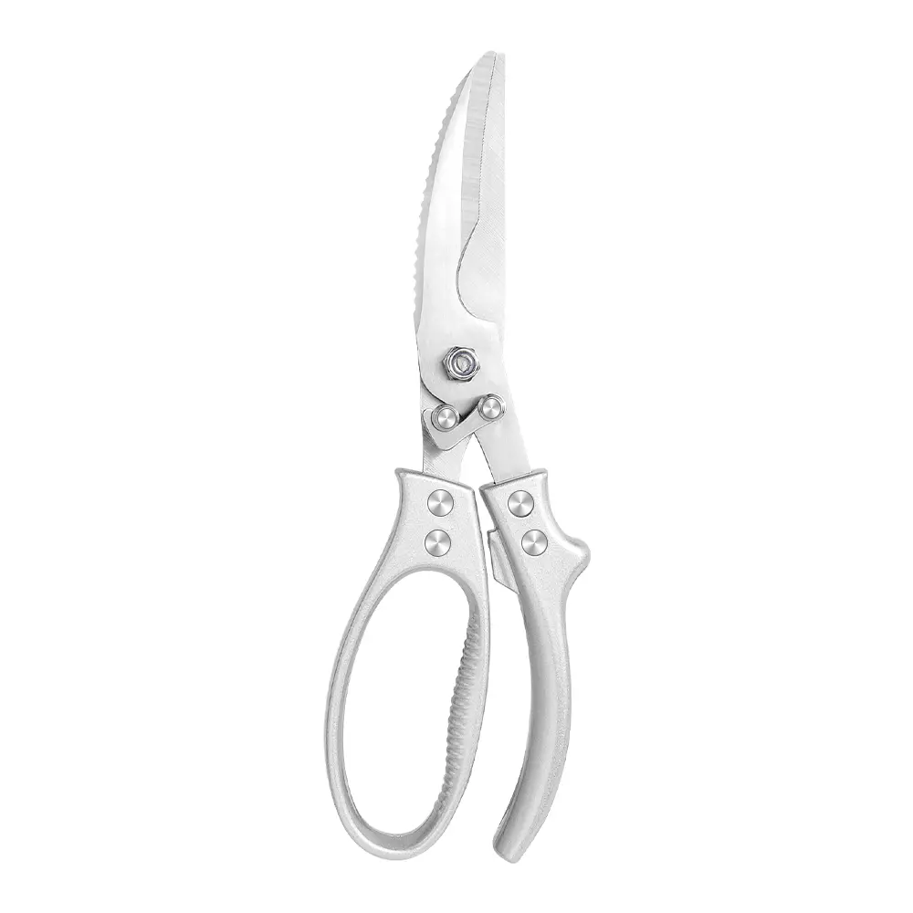 Multi-Functional Chicken Bone Scissor, Stainless Steel Kitchen Shears, Aluminum Handle, Ideal for Meat, Bones, Herbs, Fish, Vegetables