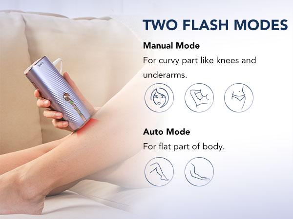 SKG Hair Freedom System, Dual-Pulse IPL for Contact-Free Hair Removal, Infinite Flashes, 25-Minute Full-Body Solution Electric Epilator Manual Epilator