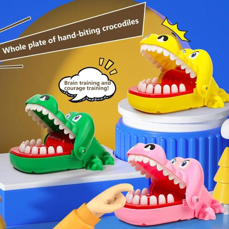 Crocodile Dentist Animal Board Game - Durable Spring-Action Structure, Unisex Compact Screen Time Alternative, Escape the Cute Fangs Party Table Game for Kids and Adults, Family Interactive Toy
