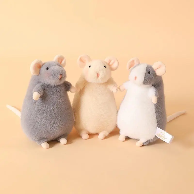 15/21CM Cute Fancy Rat Plush Toys Soft Stuffed Animal Doll Plush Small Mouse Pendant Keychain Funny Gifts