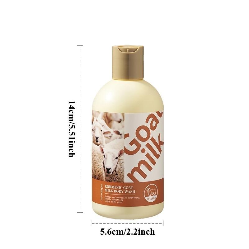 Goat Milk Body Wash & Body Lotion 250ml Set,Moisturizing for Dry Skin,Gentle Cleansing,Long-Lasting Hydration,Soft Smooth Glowing Skin,Daily Skin Care,Nourishing Repair,Non-Greasy,Refresh & Brighten Skin