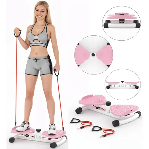 Waist Twist Machine Can Stand with Feet Apart Double Non-slip No Noise Use Exercise Equipment Abdominal Roller Workout