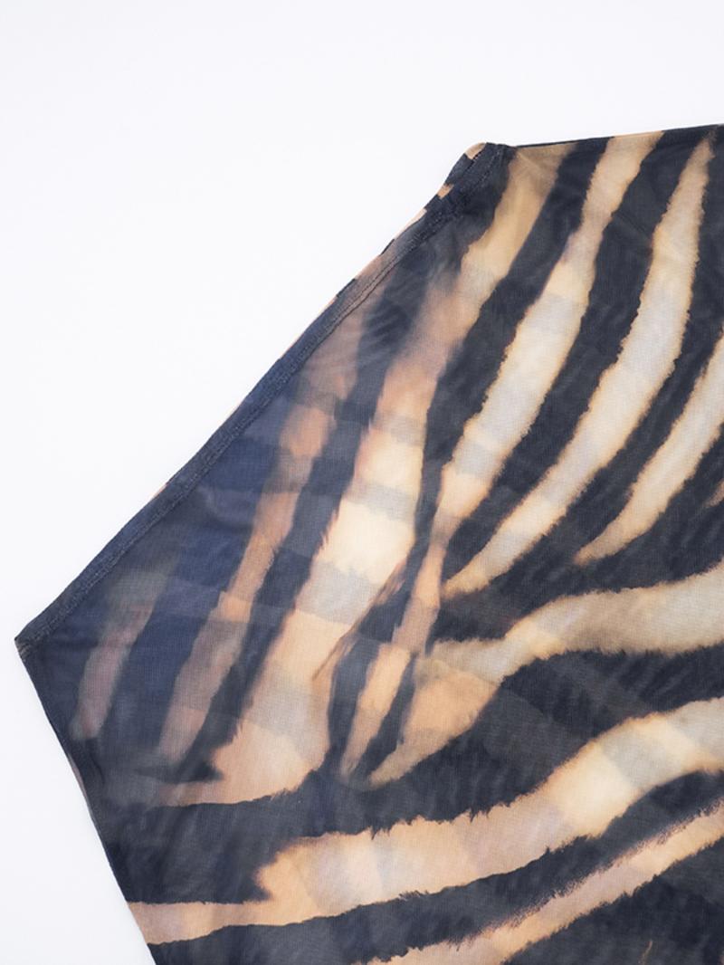 Women's Fashion Animal Print Shawl Top + Trendy Short Skirt Set, Spring & Fall Lightweight Comfortable Casual Wear, Perfect for Daily Home Outdoor