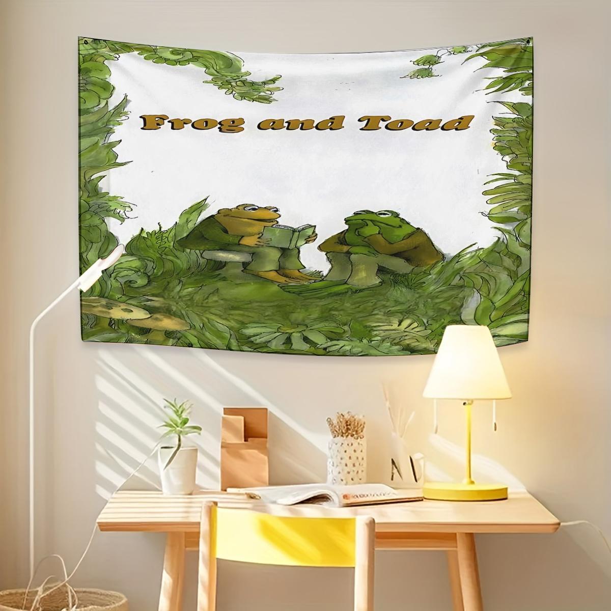 Frog and Toad design peach skin velvet tapestry, suitable for the wall decoration of the study window leisure area, is a good choice for building a study on San Juan Festival, suitable for sending friends during the festival