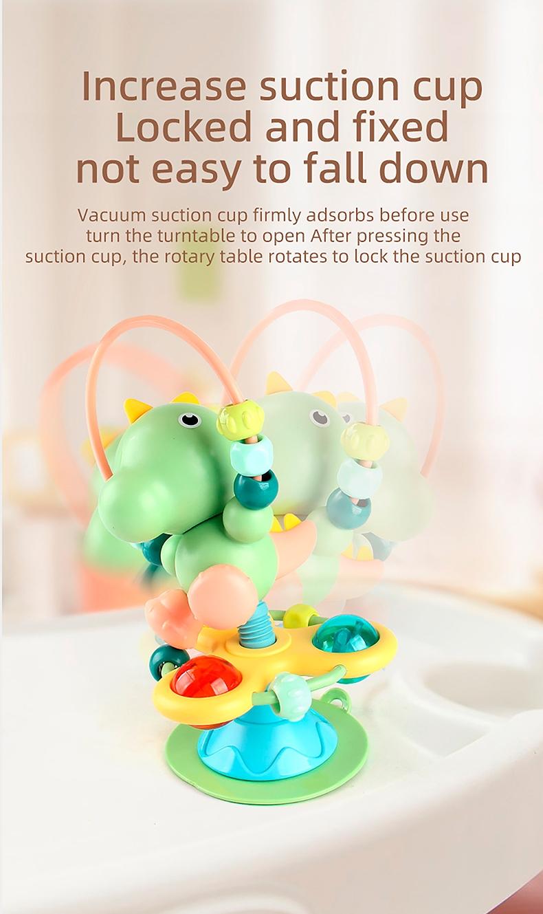 1Pack Baby High Chair With Suction Cups, Dining Table Rattles Toy, Soothing Interactive Grip Toy, Baby Teething Toy, Animal Rattle, Gift For Infants Boys Girls
