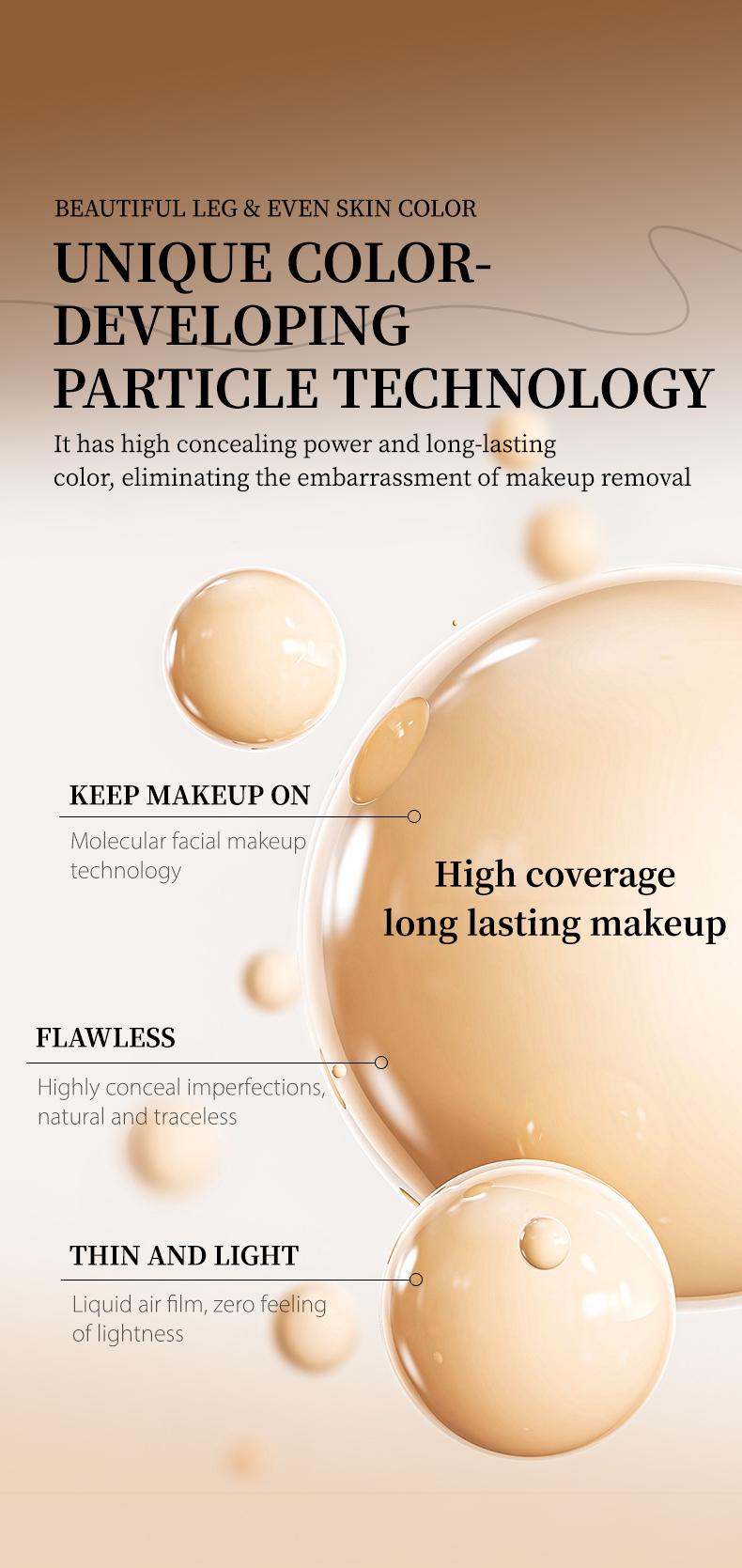 Self Tanning Lotion Leg Makeup Cream 3 Shades Waterproof Long Lasting High Coverage Hydrating Smooth Even Skin Tone Concealer